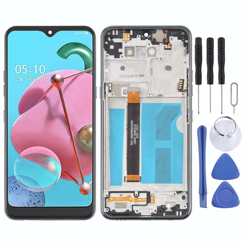 TFT LCD Screen for LG Q51 LM-Q510N Digitizer Full Assembly with Frame (Black)