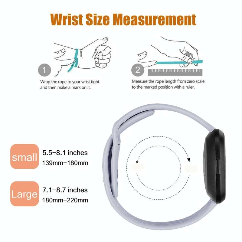 For Fitbit Versa 2 / Fitbit Versa / Fitbit Versa Lite Solid Color Silicone Watch Band, Size:L(Bab...