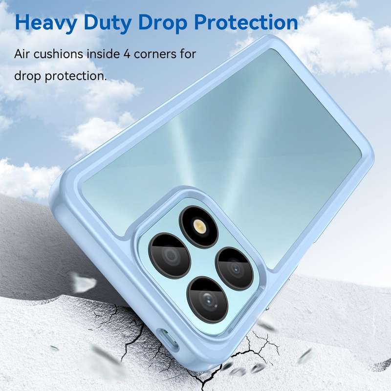 For Honor X8a Colorful Series Acrylic + TPU Phone Case(Blue)