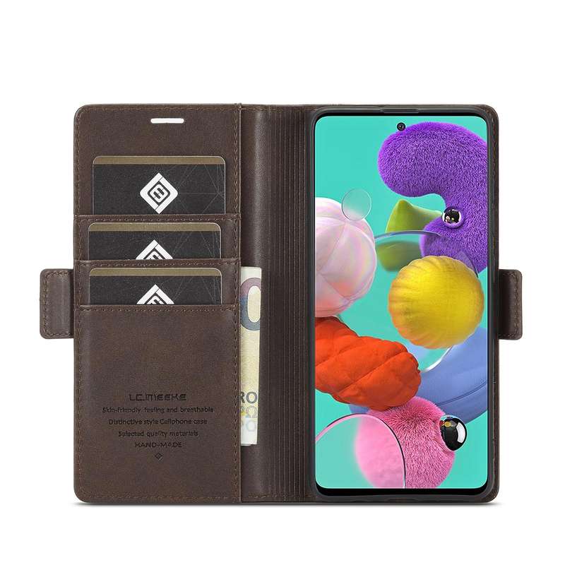 For Samsung Galaxy A32 4G LC.IMEEKE Magnetic Buckle PU + TPU Horizontal Flip Leather Case with Ho...