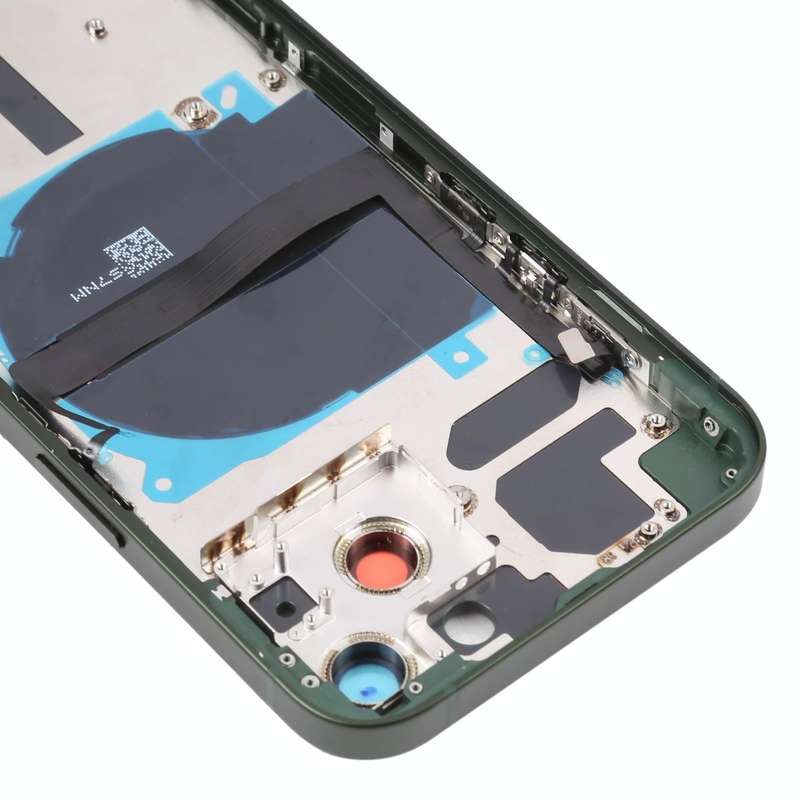For iPhone 13 Battery Back Cover with Side Keys & Card Tray & Power + Volume Flex Cable & Wireles...