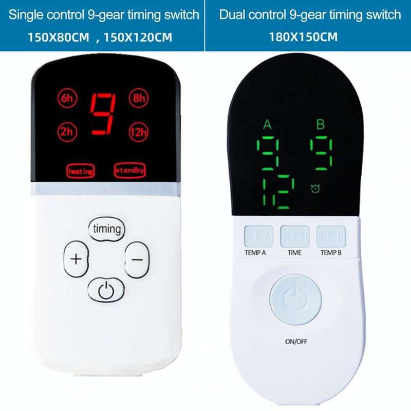 150x120cm Single Control Adjustable Temperature Electric Blanket Electric Mattress(EU Plug)