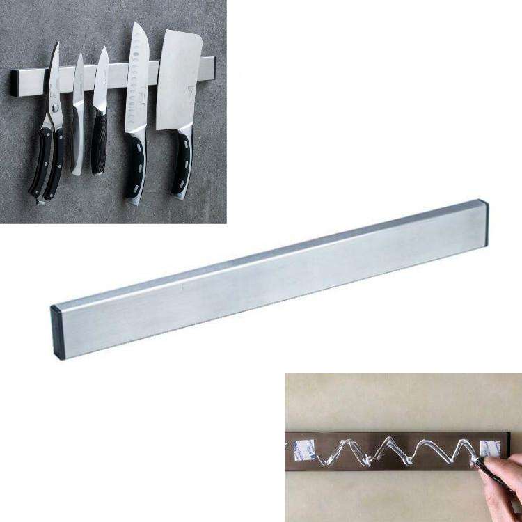 Stainless Steel Knife Holder Kitchen Rack Magnetic Suction Knife Holder, Length:40cm, Style:Free ...