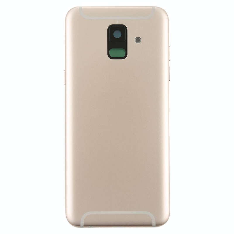 For Galaxy A6 (2018) / A600F Back Cover with Side Keys & Camera Lens (Gold)