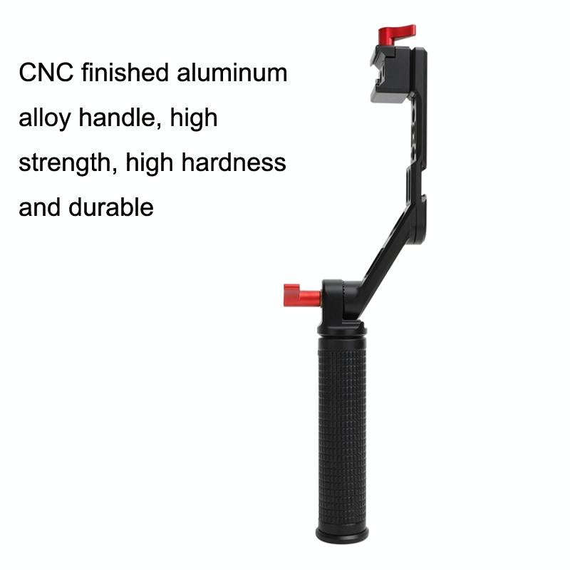 For DJI Ronin RS3 Pro Adjustable Angle Aluminum Alloy Handle Stabilizer(Black)