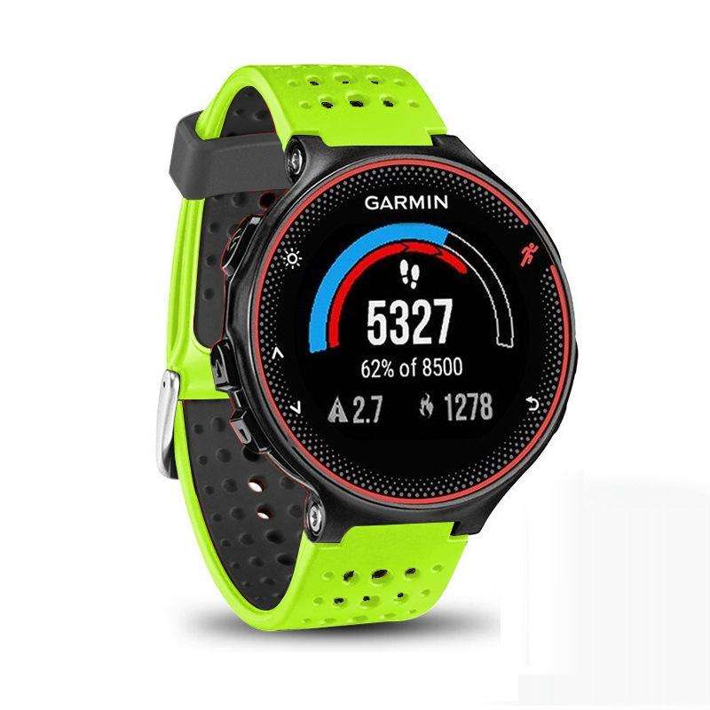 For Garmin Forerunner 235 Two-color Watch Band(Green Black)