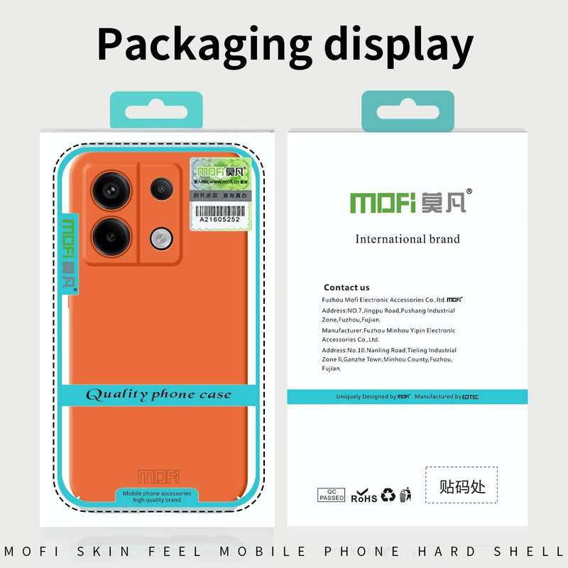 For Xiaomi Redmi Note 13 Pro+ MOFI Qin Series Skin Feel All-inclusive PC Phone Case(Gray)