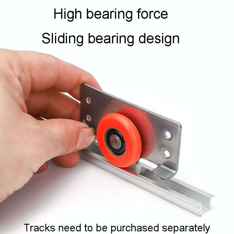 Closet Sliding Door Pulley Fittings Silent Sliding Door Accessories With 8 Screws, Model: Pulley