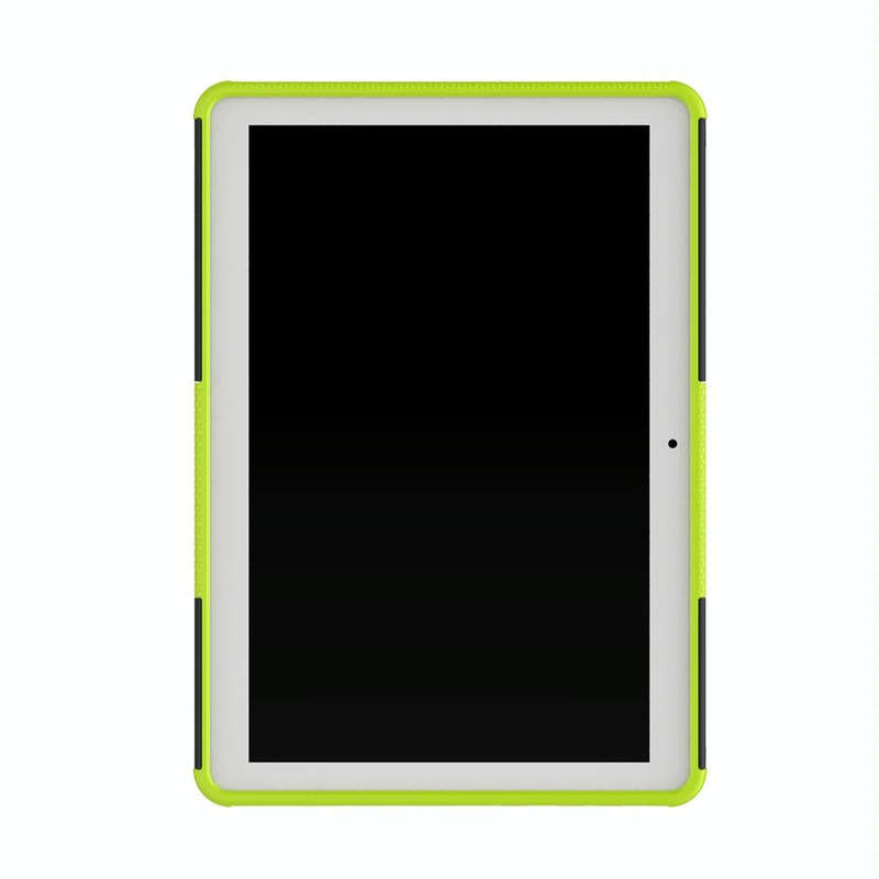 For Huawei MediaPad T3 10 Tire Texture Shockproof TPU+PC Protective Case with Holder(Green)