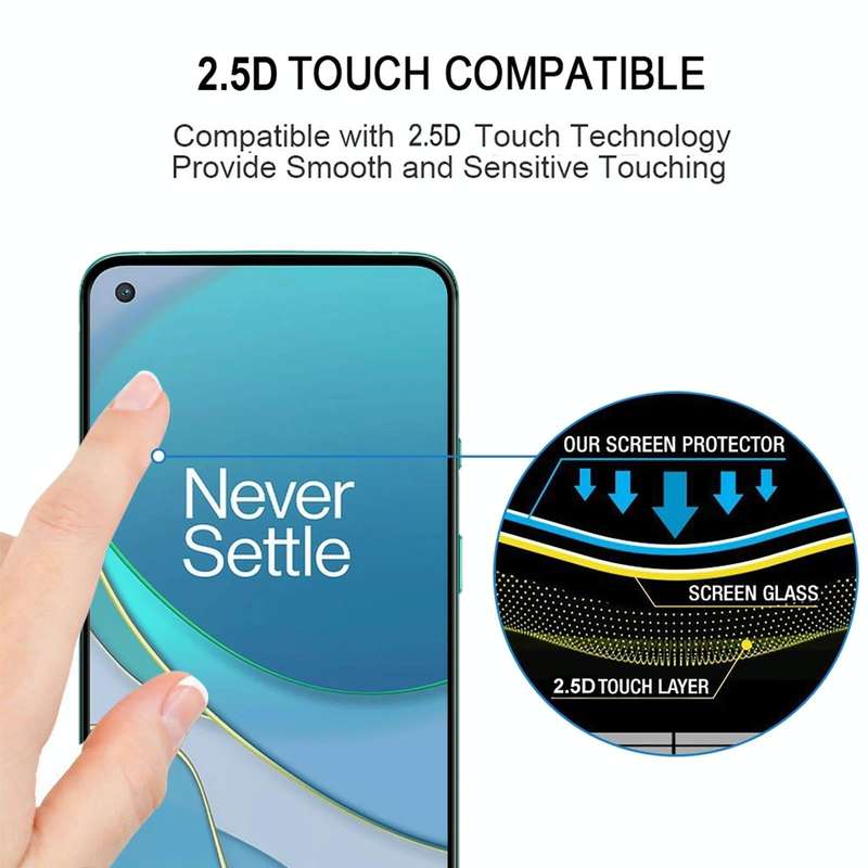 For OnePlus 8T / 8T+ 5G Full Glue Full Cover Screen Protector Tempered Glass Film