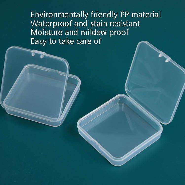 20 PCS Square Plastic Box With Cover Transparent Storage Box PP Parts Tool Box Electronic Compone...