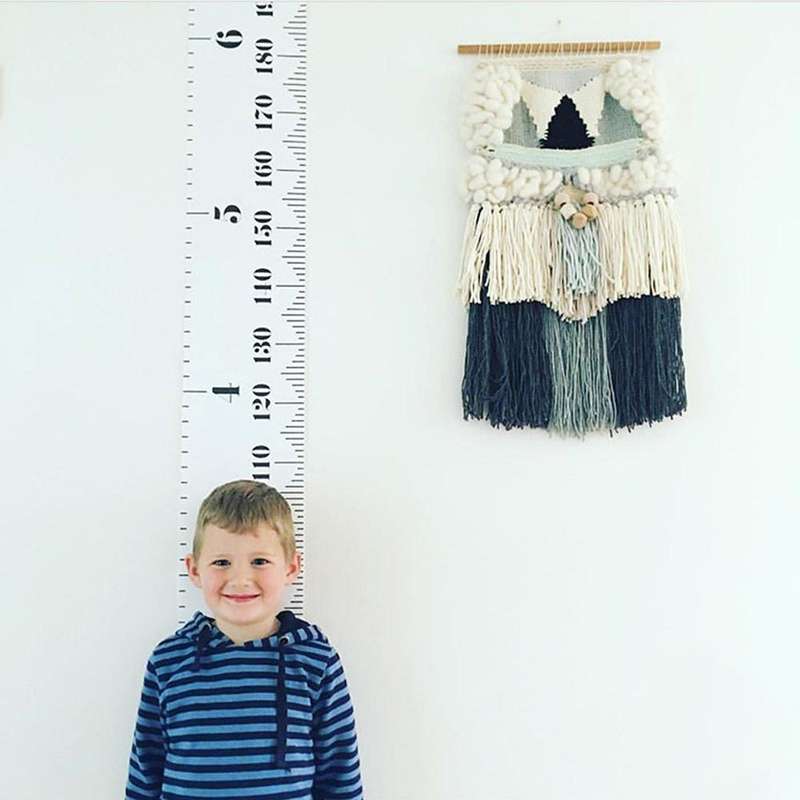 Wooden Wall Hanging Kids Growth Chart Height Measure Ruler Wall Sticker for Kids Room Home Decora...