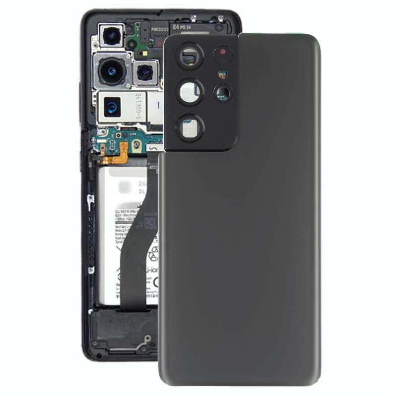 For Samsung Galaxy S21 Ultra 5G Battery Back Cover with Camera Lens Cover (Grey)