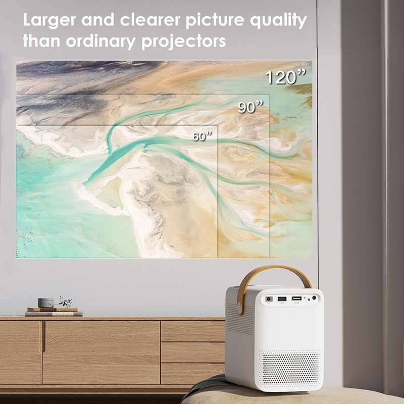 P10 1080P Android 10.0 Smart Portable LCD Mini Projector, Plug Type:UK Plug