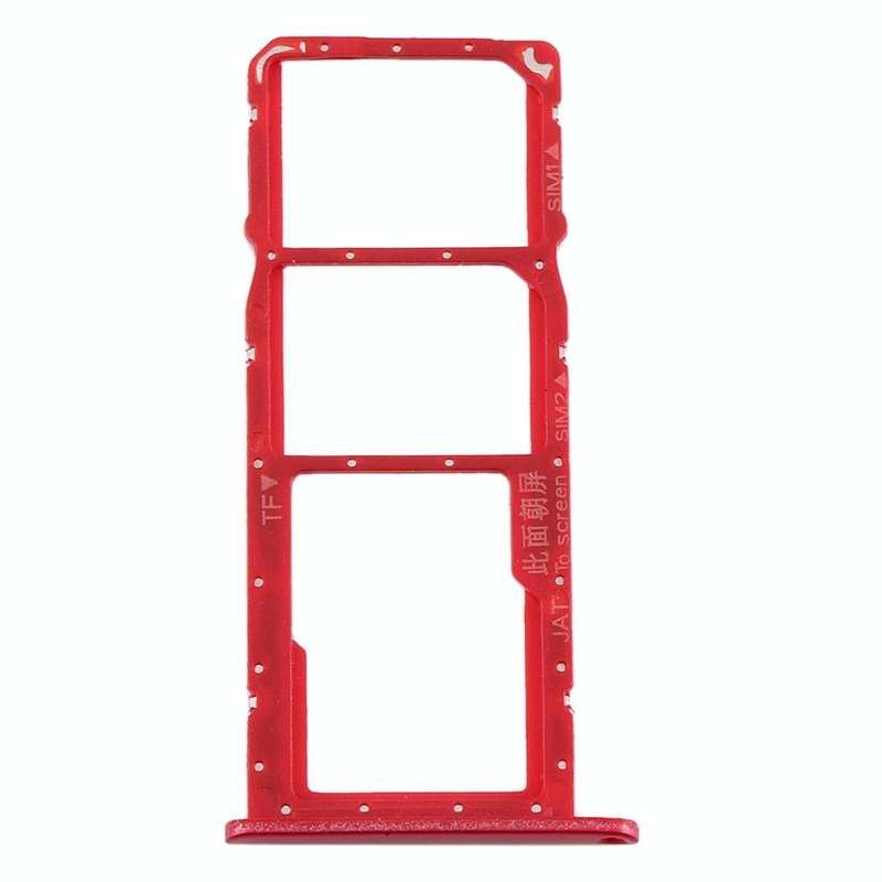 SIM Card Tray + SIM Card Tray + Micro SD Card Tray for Huawei Honor 8A Pro (Red)