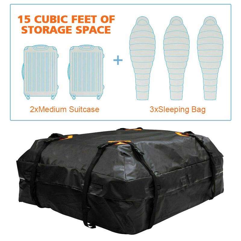 600D Oxford Cloth Car Roof Waterproof Luggage Storage Bag, Style: Roof Pack