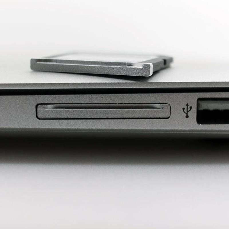 BASEQI Hidden Aluminum Alloy SD Card Case for MacBook Air 13.3 inch Laptops