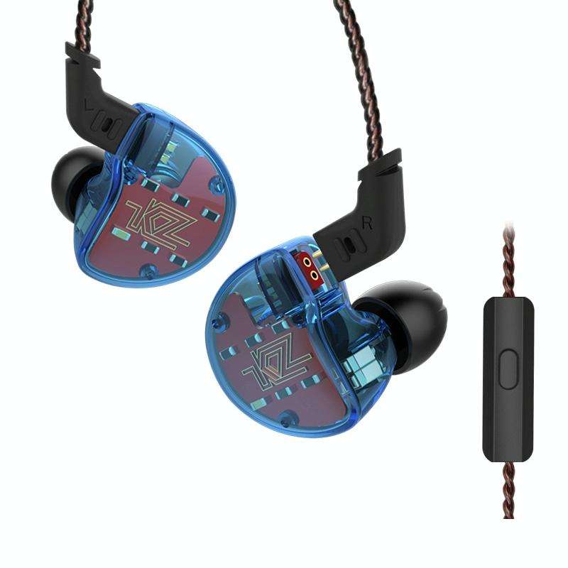 KZ ZS10 Ten Unit Circle Iron In-ear Mega Bass HiFi Earphone with Microphone (Blue)