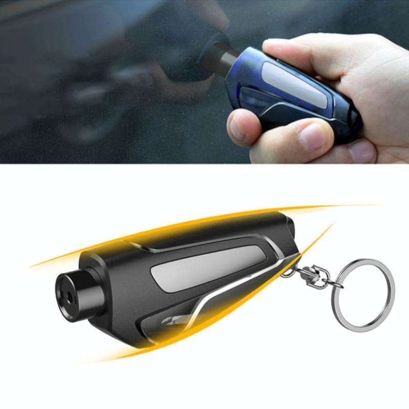 Multifunctional Portable Car Emergency Window Breaker Seat Belt Cutter (Blue)