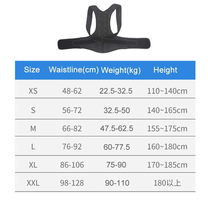 Breathable Anti-hunchback Posture Correction Belt, Specification: M(Black)