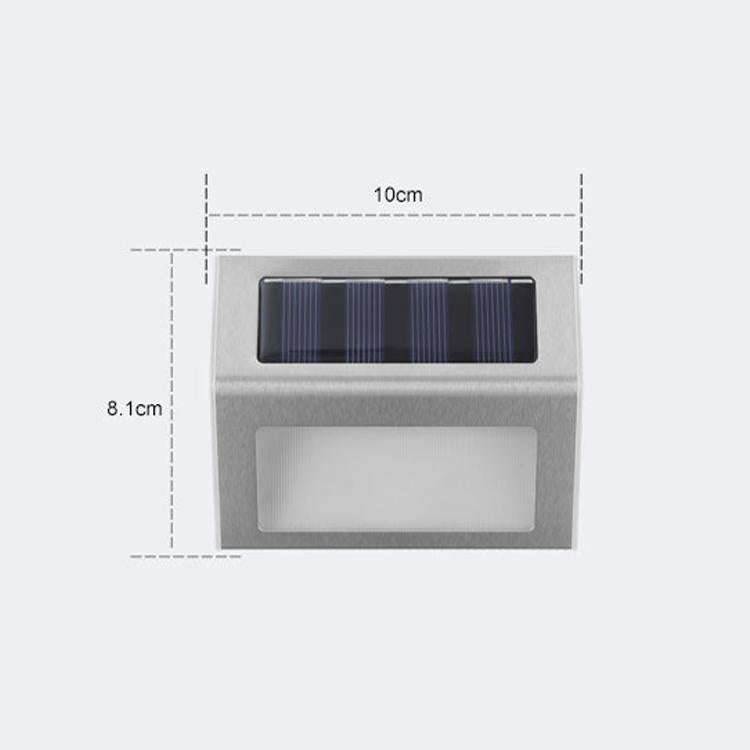 6 LED Solar Stainless Steel Stair Ladder Lamp Wall Light(White Light)
