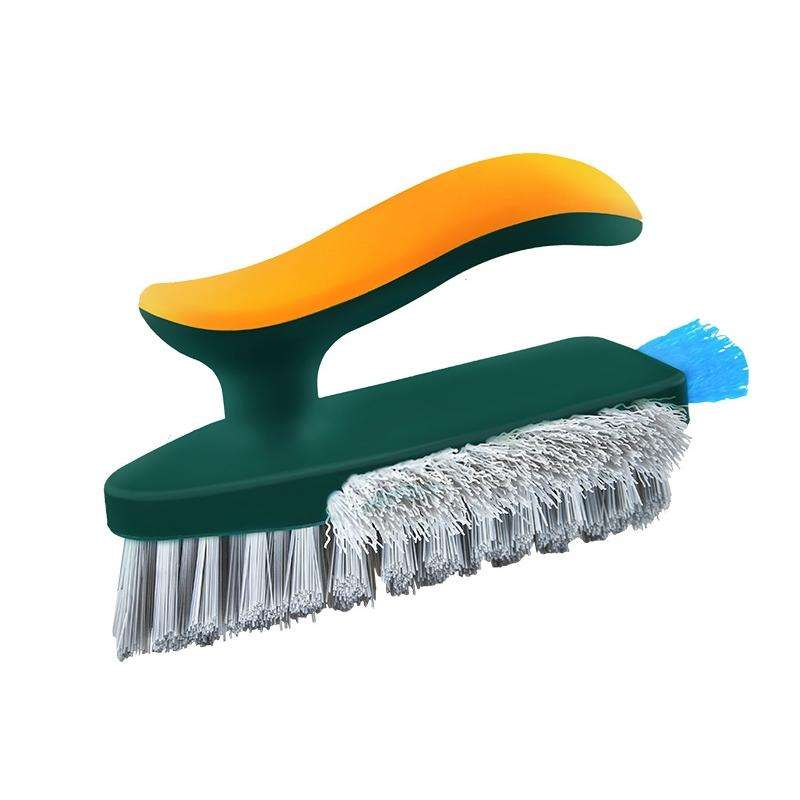 Bathroom Floor Corner Crevice Cleaning Brush(Yellow Green)