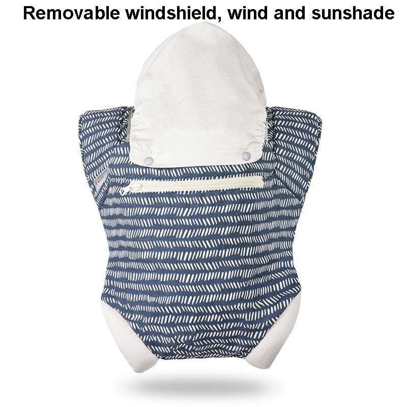 Kangaroo Baby Portable Multifunctional Baby Carrier Front Hold Baby Breathable Carrier(White Stri...
