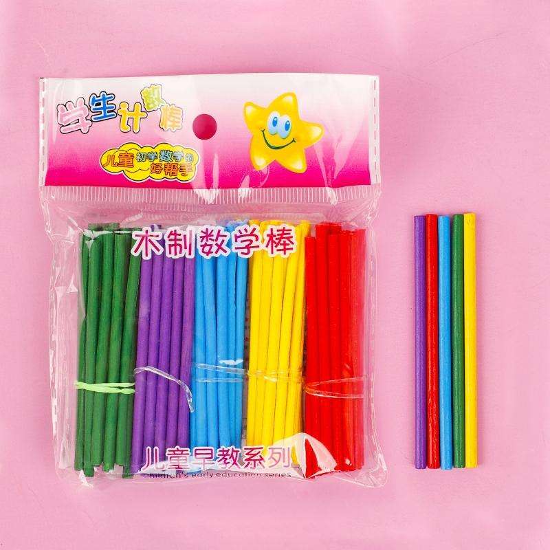 Counting Sticks Counter Teaching Aids Kindergarten Puzzle Wooden Colorful Counting Sticks