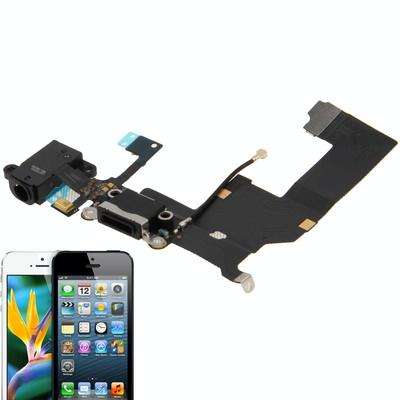 Original Tail Connector Charger Flex Cable + Headphone Audio Jack Ribbon Flex Cable for iPhone 5(...