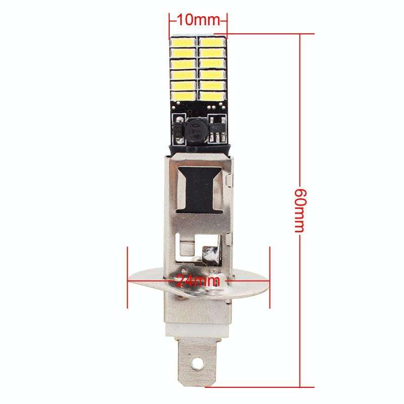 2 PCS H1 4.8W 720LM 6500K White Light 24 LED SMD 4014 Error-Free Canbus Car Clearance Lights Lamp...