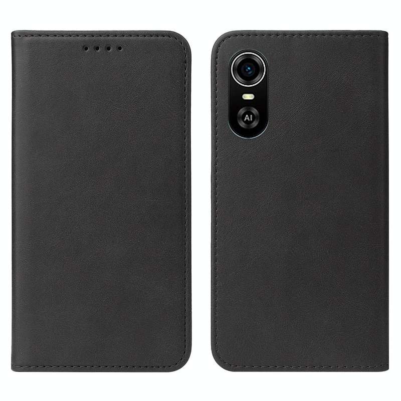 For ZTE Blade A31 Plus Magnetic Closure Leather Phone Case(Black)