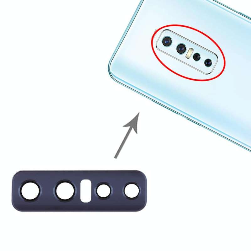 For Vivo V17 Pro 10pcs Back Camera Lens (Black)