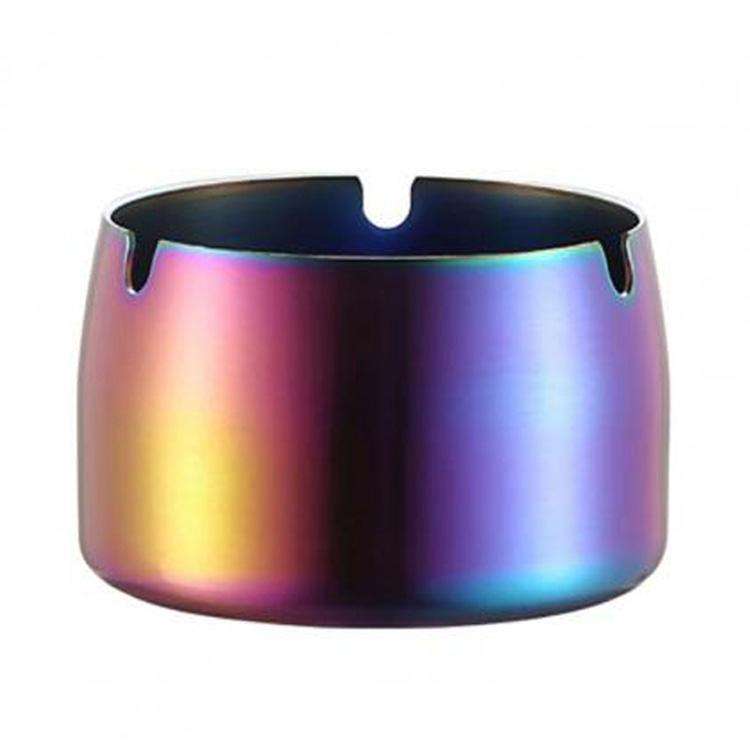 Thickened Stainless Steel Ashtray Windproof And Drop-Proof Ashtray, Specification: Extra Large(Co...