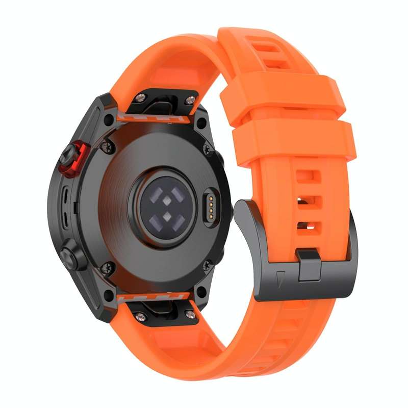 For Garmin Fenix 7X Quick Release Silicone Watch Band(Orange)