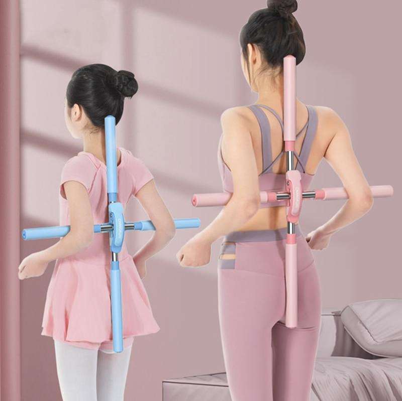 CHANGKUAI Yoga Hunchback Corrector Adjustable Open Shoulder Standing Training Stick(Blue)