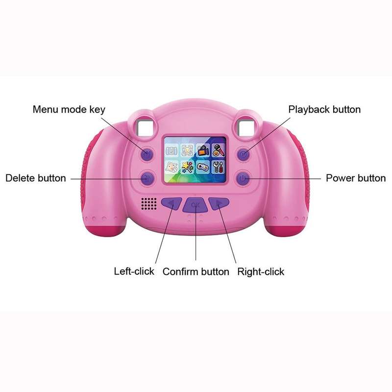 KC501 3 Million Pixels 2.0 inch HD Screen Digital Children Camera (Pink)
