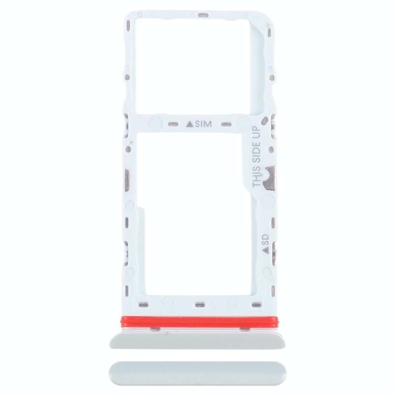 For TCL Tab 10 5G 9183G SIM Card Tray + Micro SD Card Tray (White)