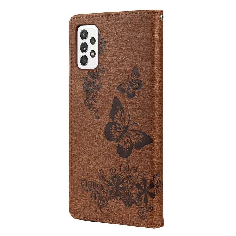 For Samsung Galaxy A53 5G Butterfly Embossed Horizontal Flip Leather Phone Case with Card Slot & ...