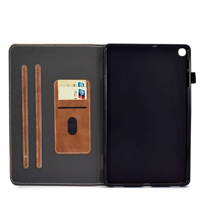 For Samsung Galaxy Tab A7 Lite T220 Cowhide Texture Horizontal Flip Leather Case with Holder & Ca...