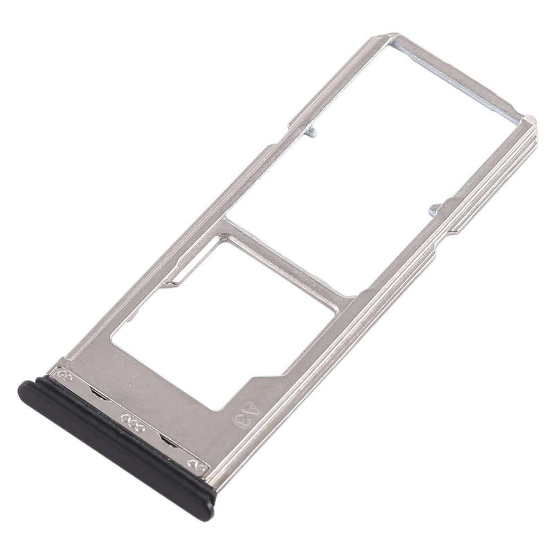 For Vivo Y53 2 x SIM Card Tray + Micro SD Card Tray (Black)