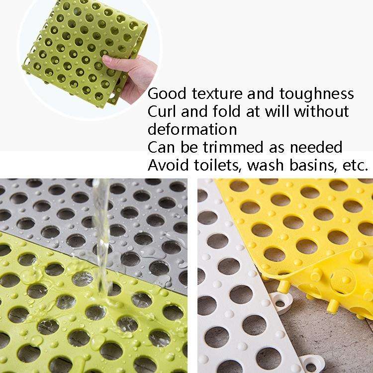 4 PCS Bathroom Anti-Slip Mat Shower Room Splicing Ground Pad, Size: 30x30cm(Green)