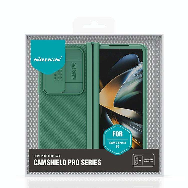 For Samsung Galaxy Z Fold4 5G NILLKIN Black Mirror Pro Series Camshield PC Phone Case with Pen Sl...