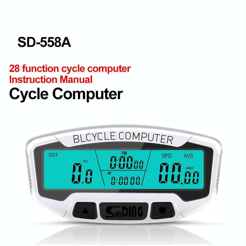 SUNDING SD-558A Bicycle Computer Wired Stopwatch Bicycle Speedometer Digital Odometer Rainproof L...