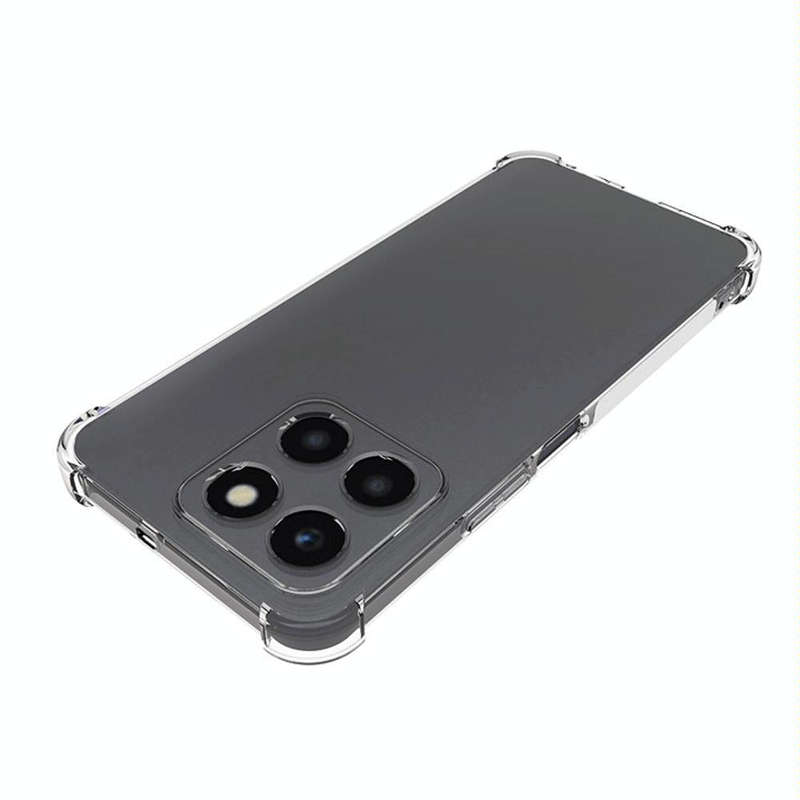 For Honor X6a 4G Shockproof Non-slip Thickening TPU Phone Case(Transparent)