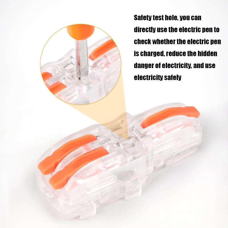10 PCS Multi-Function Branch Wire Butt Copper Wire Quick Connection Terminal, Model: F14 Blue Han...