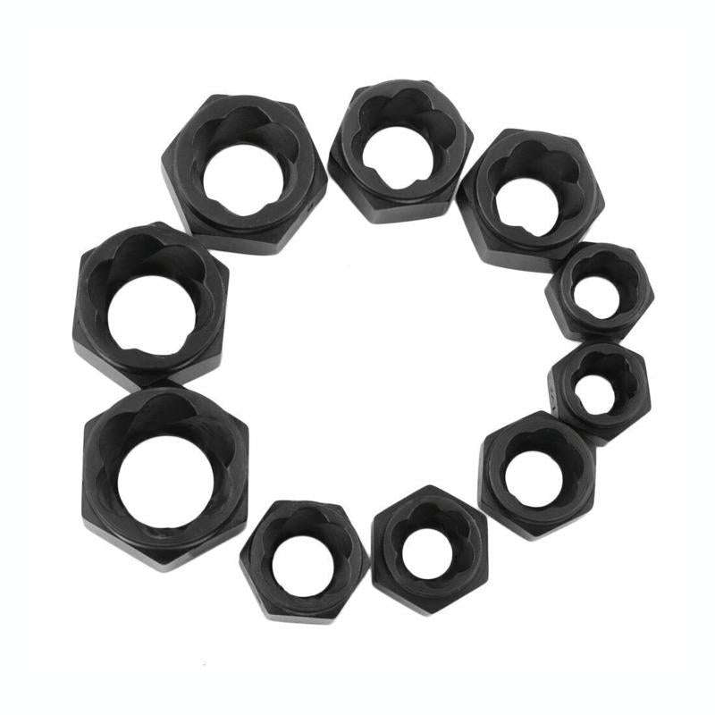 10 PCS / Set Nut Extractor Screw Removal Tool Break Wire Bolt Extractor Short