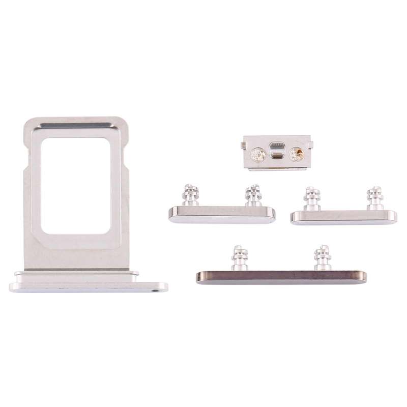 SIM Card Tray + Side Keys for iPhone 12 Pro Max(White)