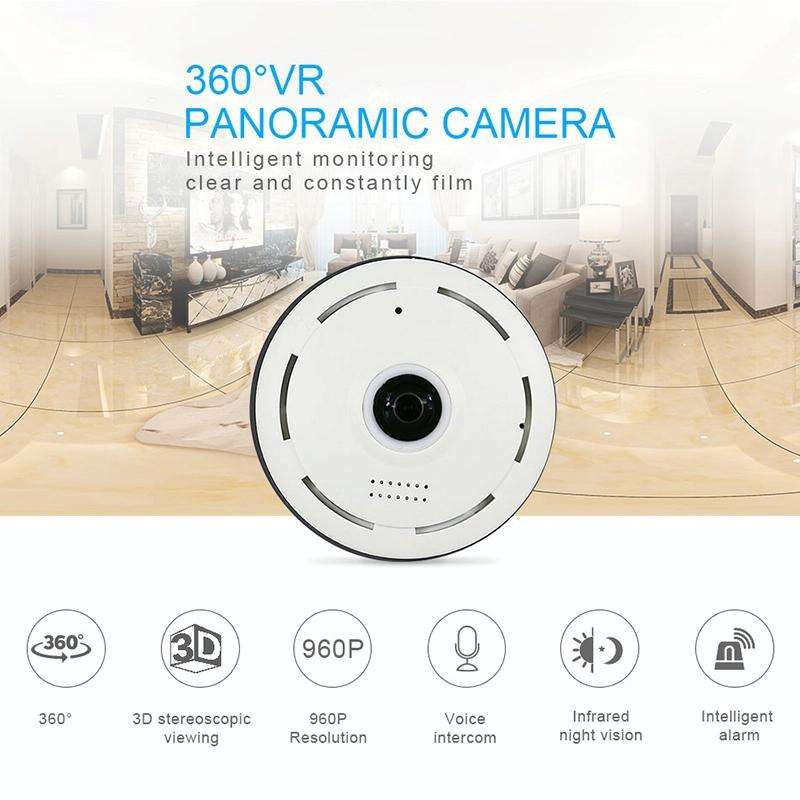 360EyeS EC10-I6 360 Degree HD Network Panoramic Camera with TF Card Slot ,Support Mobile Phones C...
