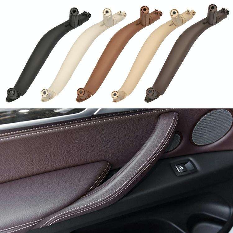 Car Right Side Inside Doors Handle Pull Trim Cover for BMW X5 / X6, Left Driving (Black)