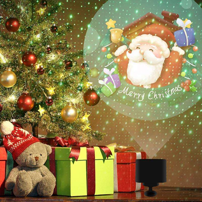 C210 Christmas / Halloween / Tanabata Colorful Laser Star Projection Light LED Night Light(Couple 3)